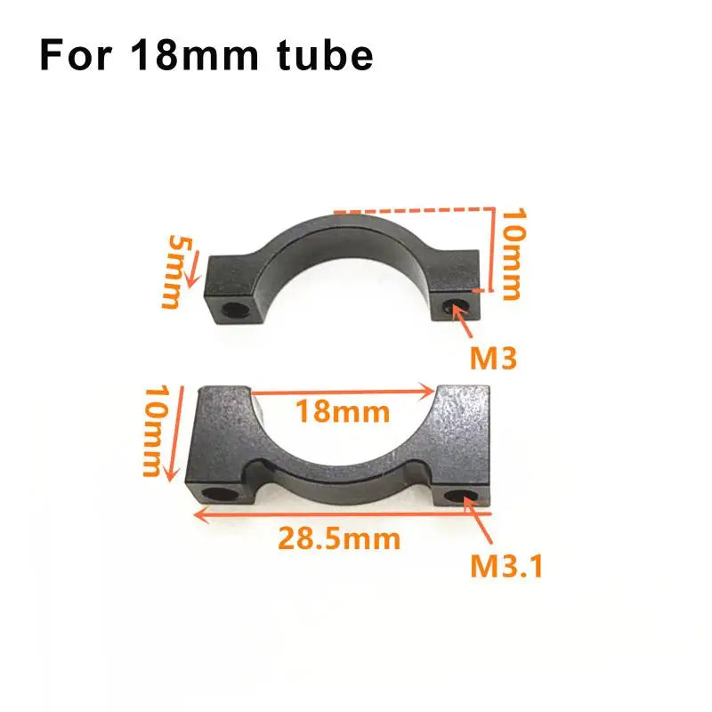 CNC Aluminum Alloy Tube Clamp 12–30mm | Drone Frame Drone Tube Clamp Babs 18mm