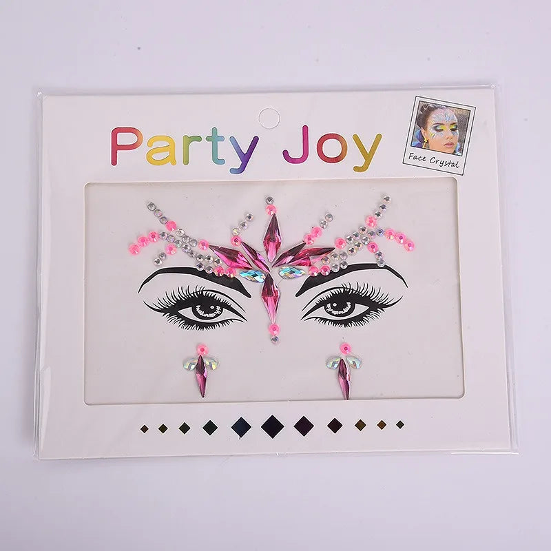 20-Pack Crystal Face & Body Gem Stickers – Rhinestone DIY Decor Face & Body Gems Babs 6