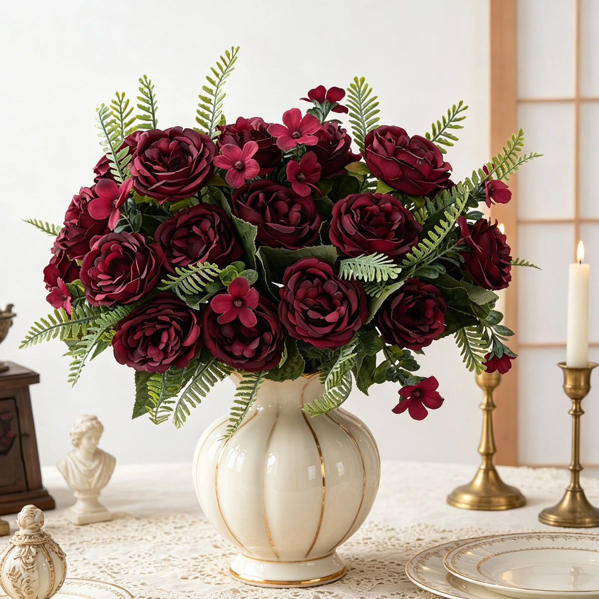 Silk Peony Artificial Flower Bouquet for Wedding & Home Décor Artificial Flower Bouquet Babs