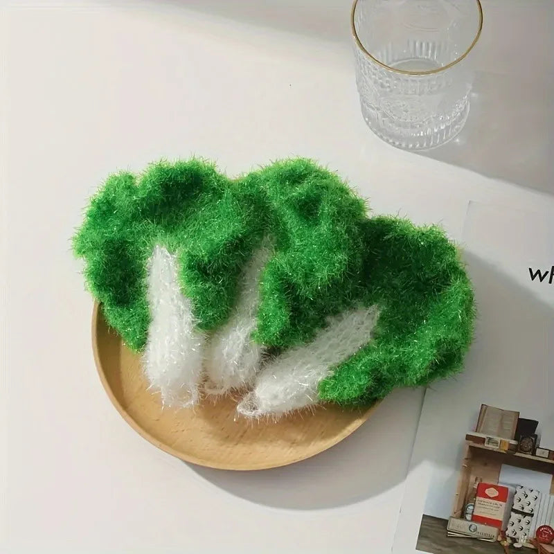 Vegetable-Shaped Dish Scrubber | Non-Stick, Hangable Cleaner Dish Scrubber Babs