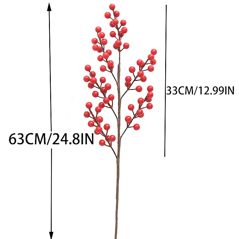 Artificial Red Berry Branches – Christmas & Wedding Decor Artificial Berry Branches Babs 63CM