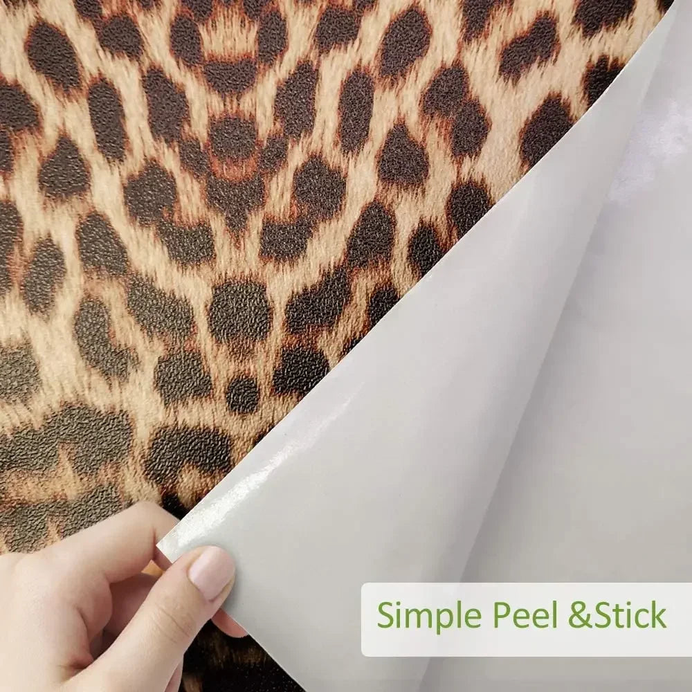 Leopard Print Peel & Stick Wallpaper – Waterproof Vinyl Peel & Stick Wallpaper Babs