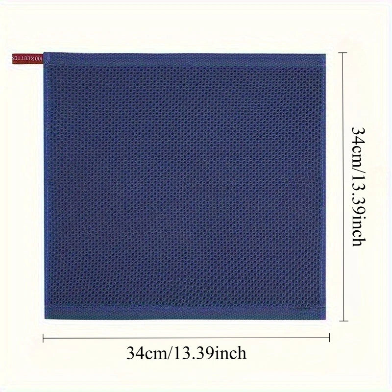 2-Pack Waffle Honeycomb Cotton Face & Kitchen Towels Waffle Face Towel Set Babs
