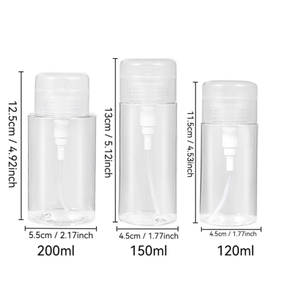 Lockable Push-Down Pump Dispenser Bottle – Nail & Makeup Pump Dispenser Bottle Babs