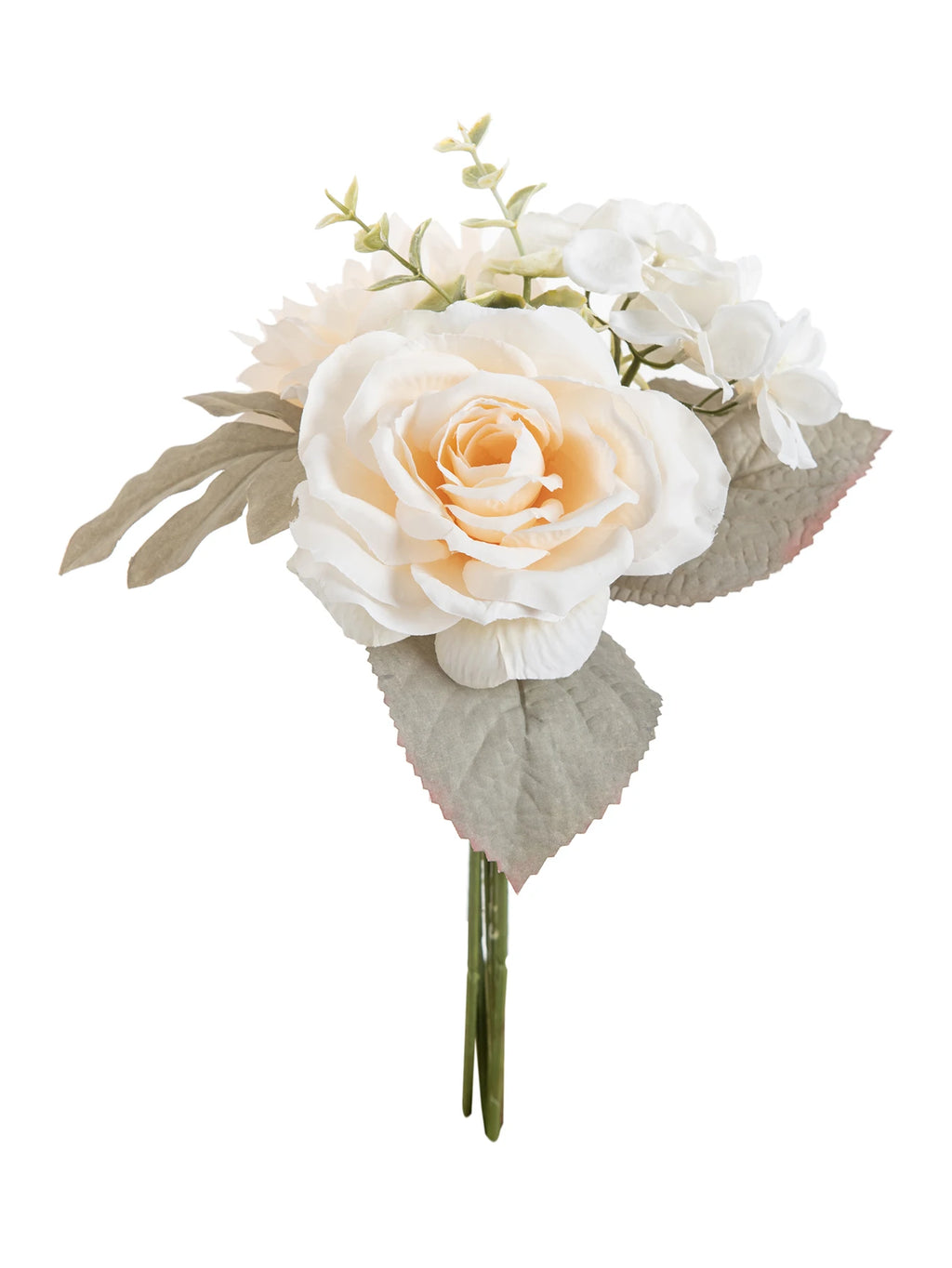 Silk Rose Peony Bridal Bouquet – Artificial Wedding Flowers Artificial Flower Bouquet Babs Beige 1 pc
