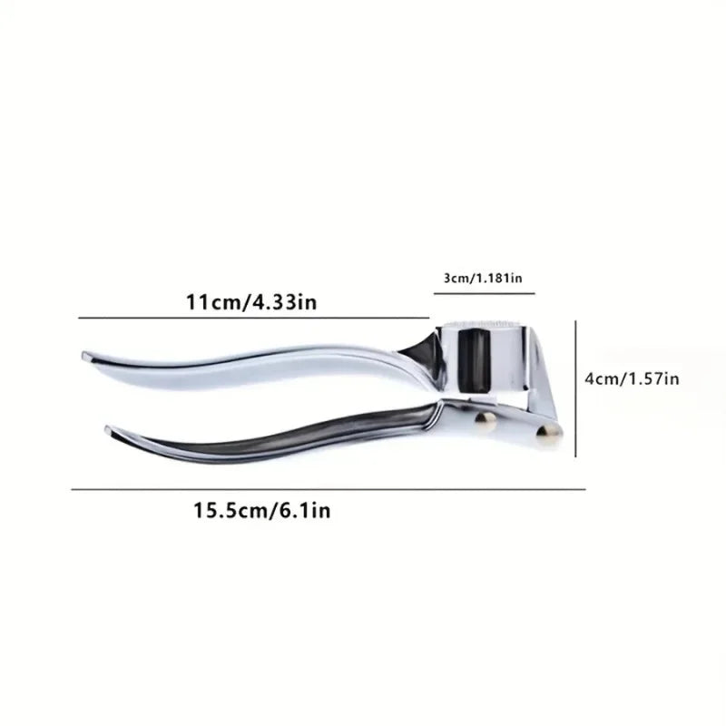 Heavy Duty Aluminum Garlic Press Multi-Tool 18cm – Restaurant Grade Garlic Press Tool Babs