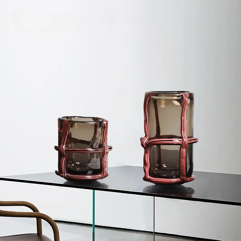 Modern Luxury Glass Vase – Minimalist Elegant Table Decor Decorative Glass Vase Babs