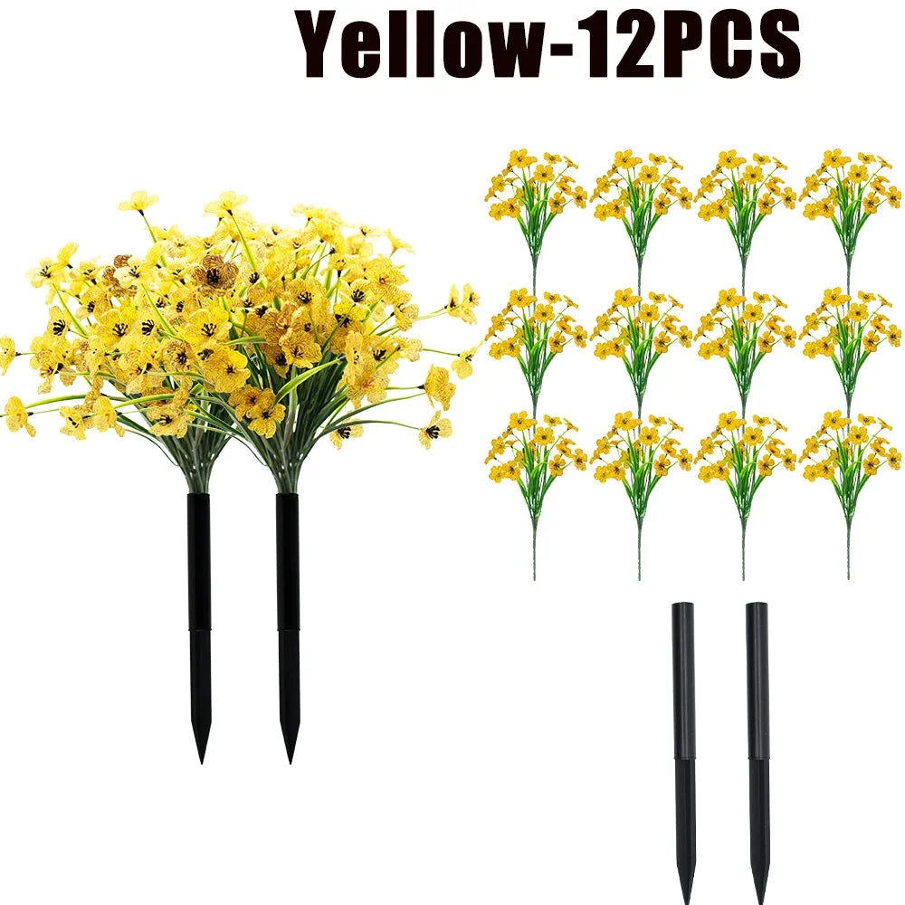 UV Resistant Artificial Violet Flowers – Garden & Wedding Décor