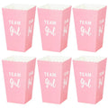 Gender Reveal Popcorn Boxes – Team Boy & Team Girl Party Set Party Favor Boxes Babs Pink 6pcs