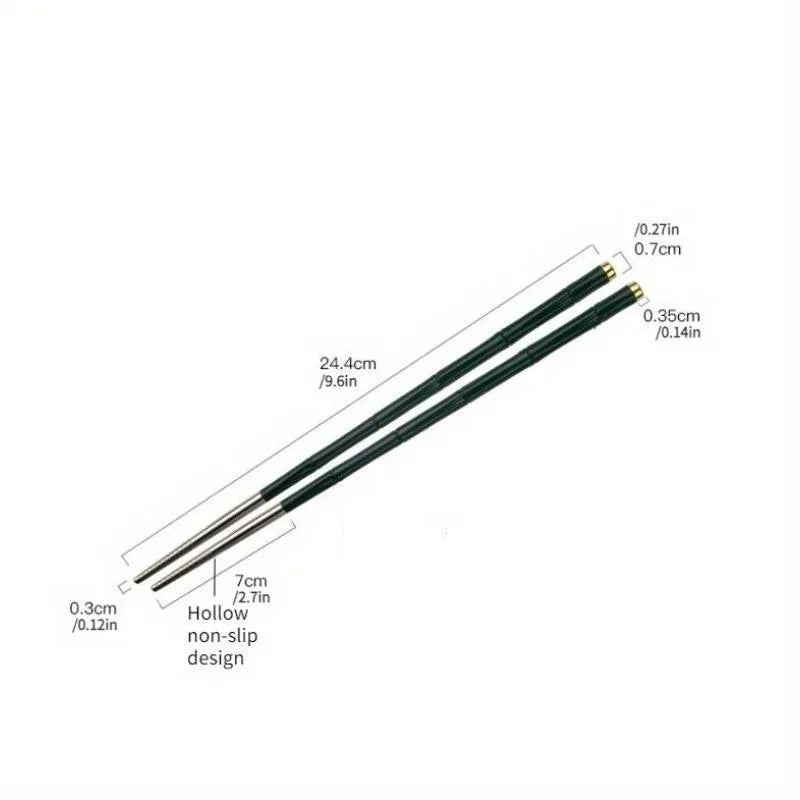Reusable Non-Slip Stainless Steel Chopsticks for Sushi & Asian Food Reusable Chopsticks Babs