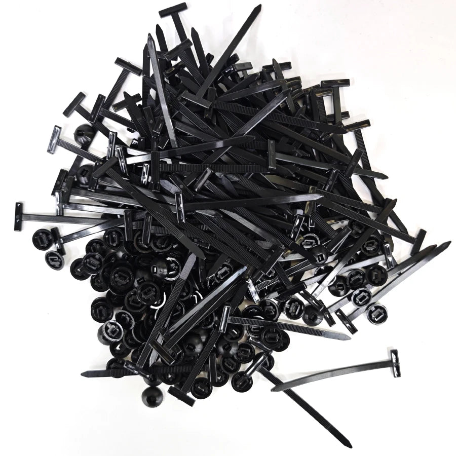 100-Set Nylon Cable Tie Buckle Auto Fastener Clip for Car Panel Auto Fastener Clip Babs