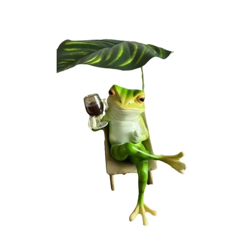 Resin Frog Lounge Chair Ornament – Garden & Home Décor Resin Garden Ornament Babs