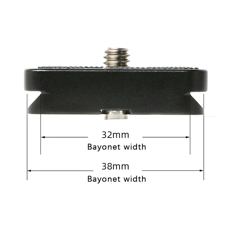 Aluminum 1/4" Quick Release Mount Plate for Tripods Camera Mount Plate Babs