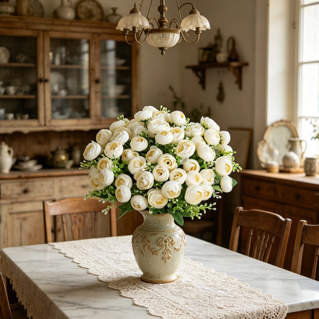 Artificial Silk Rose Bouquet | Wedding & Home Décor, 30cm Artificial Flower Bouquet Babs