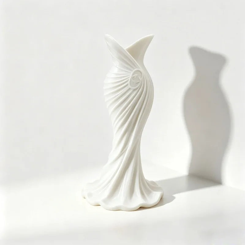 3D Printed Dress-Shaped Vase | Elegant Desktop Decor Figurine Decorative Vase Figurine Babs