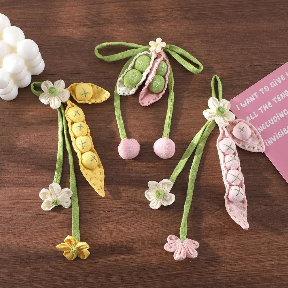 Fabric Pea Keychain – Cute DIY Bag Charm & Handmade Gift Fabric Keychain Charm Babs