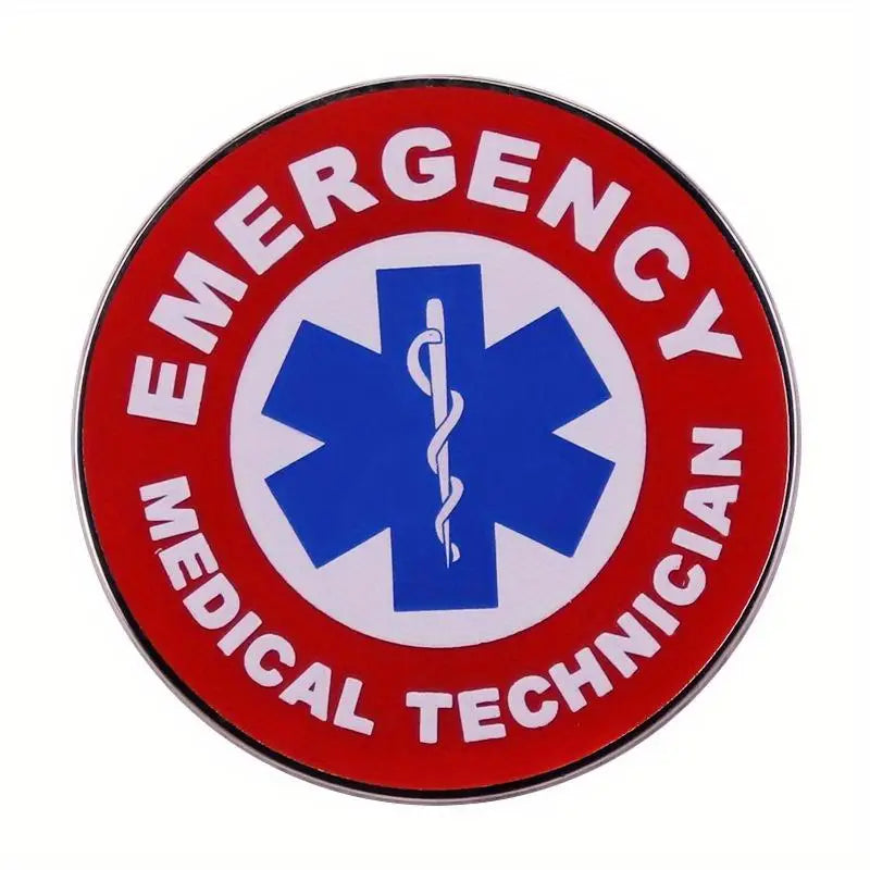 EMT Star of Life Brooch – Red Blue Pin Badge for Technicians Brooch Pin Badge Babs 1pc