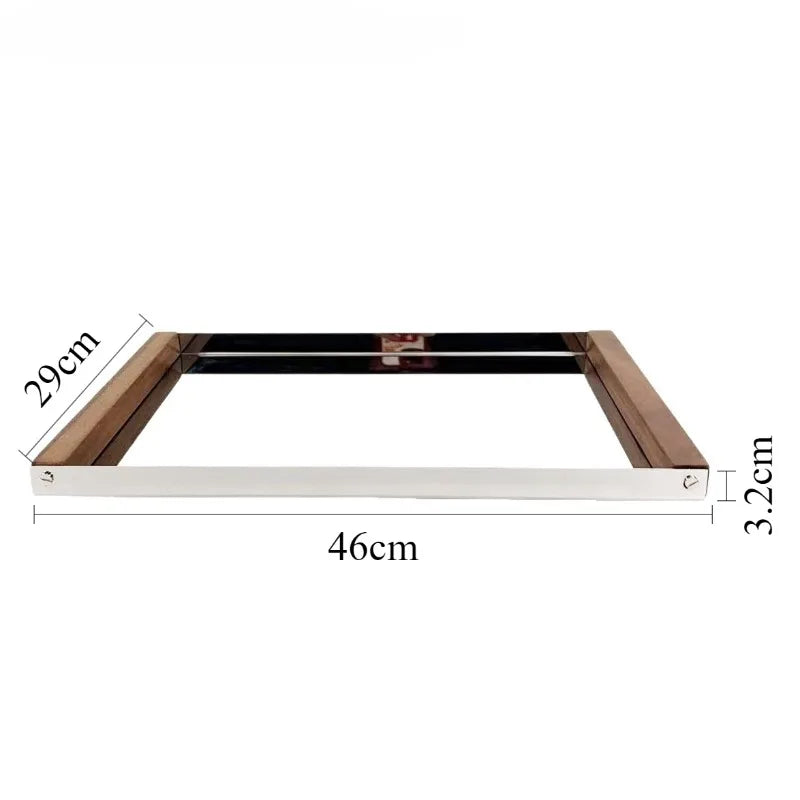 Stainless Steel Rectangular Storage & Serving Tray | Modern Luxury Storage Organizer Tray Babs Large-46X29X3.2CM