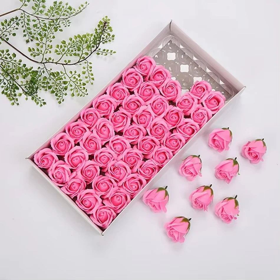 Artificial Soap Rose Flowers – Wedding & Party DIY Decor 50–100pcs Artificial Flower Decor Babs