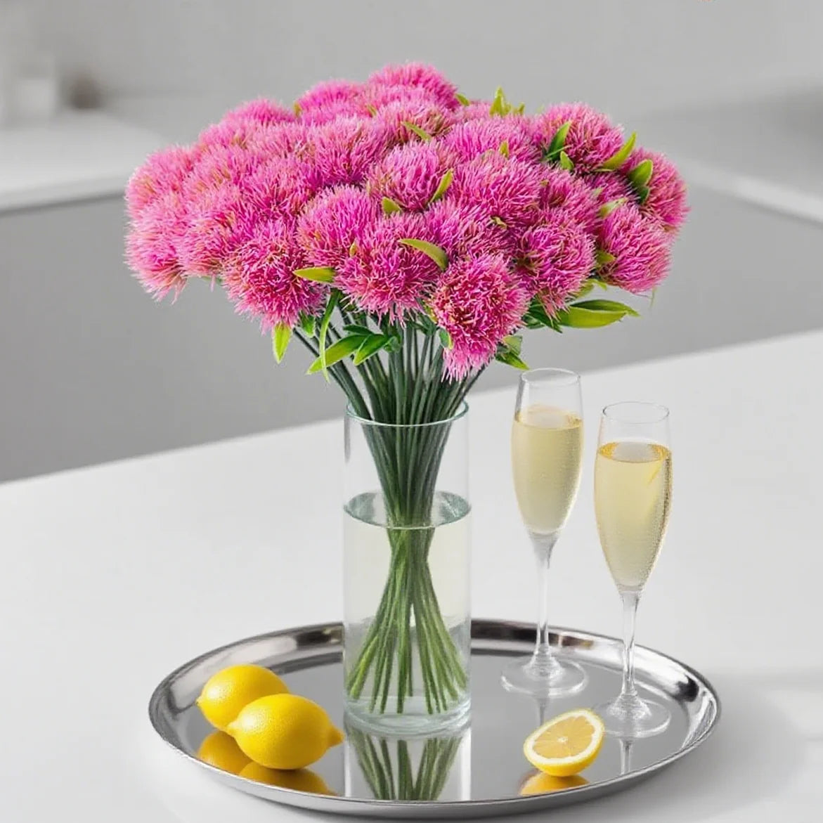 12 Pcs Artificial Dandelion Bouquets – Wedding & Home Decor Artificial Flower Bouquet Babs