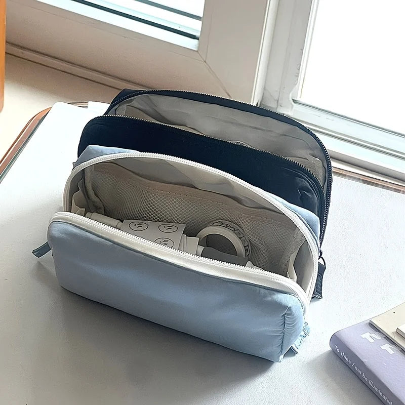 Pillow-Shaped Pencil Case | INS Style Multi-Layer Stationery Bag Pencil Case Babs