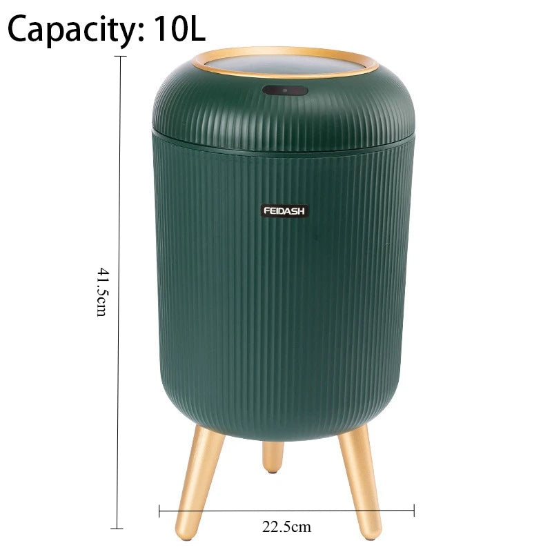 Smart Sensor Trash Can Auto-Open Lid Wastebasket for Home Smart Sensor Trash Can Babs Green with bracket