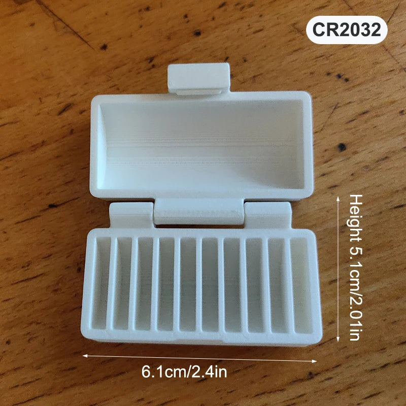 CR2032 CR2025 Battery Storage Box – 10/20-Hole Portable Holder Battery Storage Box Babs