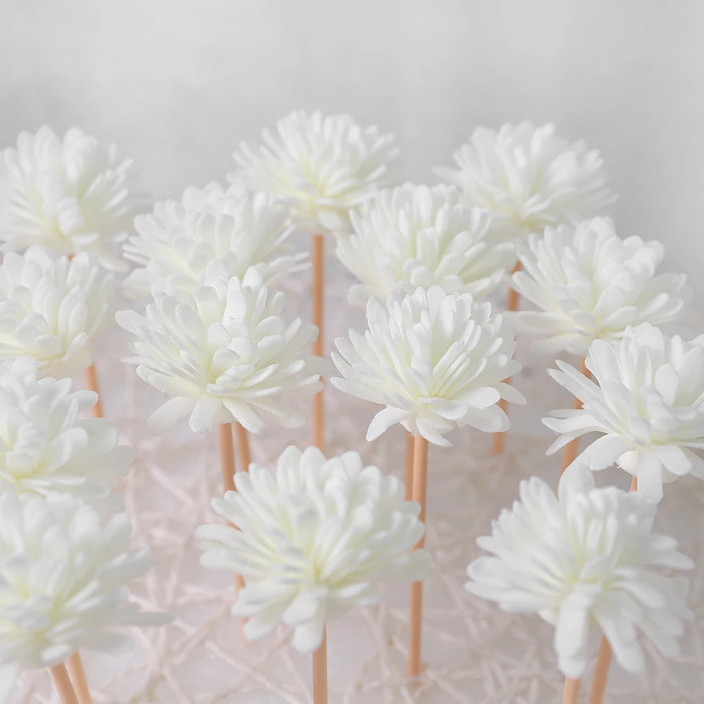 Snow White Artificial Foam Flowers 20/30 Pcs – Wedding & Home Decor Artificial Foam Flowers Babs