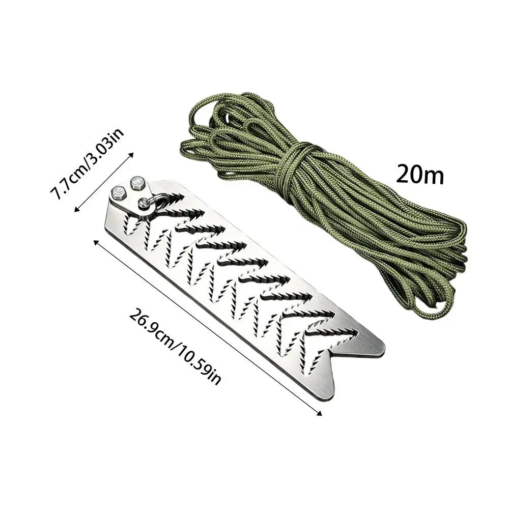 Foldable Pond Grass Cutter Aquatic Rake with 20m Rope Aquatic Weed Rake Babs 1pcs