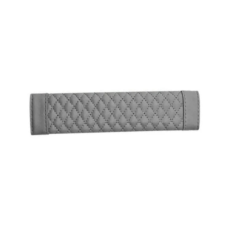 Universal PU Leather Car Seat Belt Cover Shoulder Pad Cushion Seat Belt Cover Babs Grey-1Pc