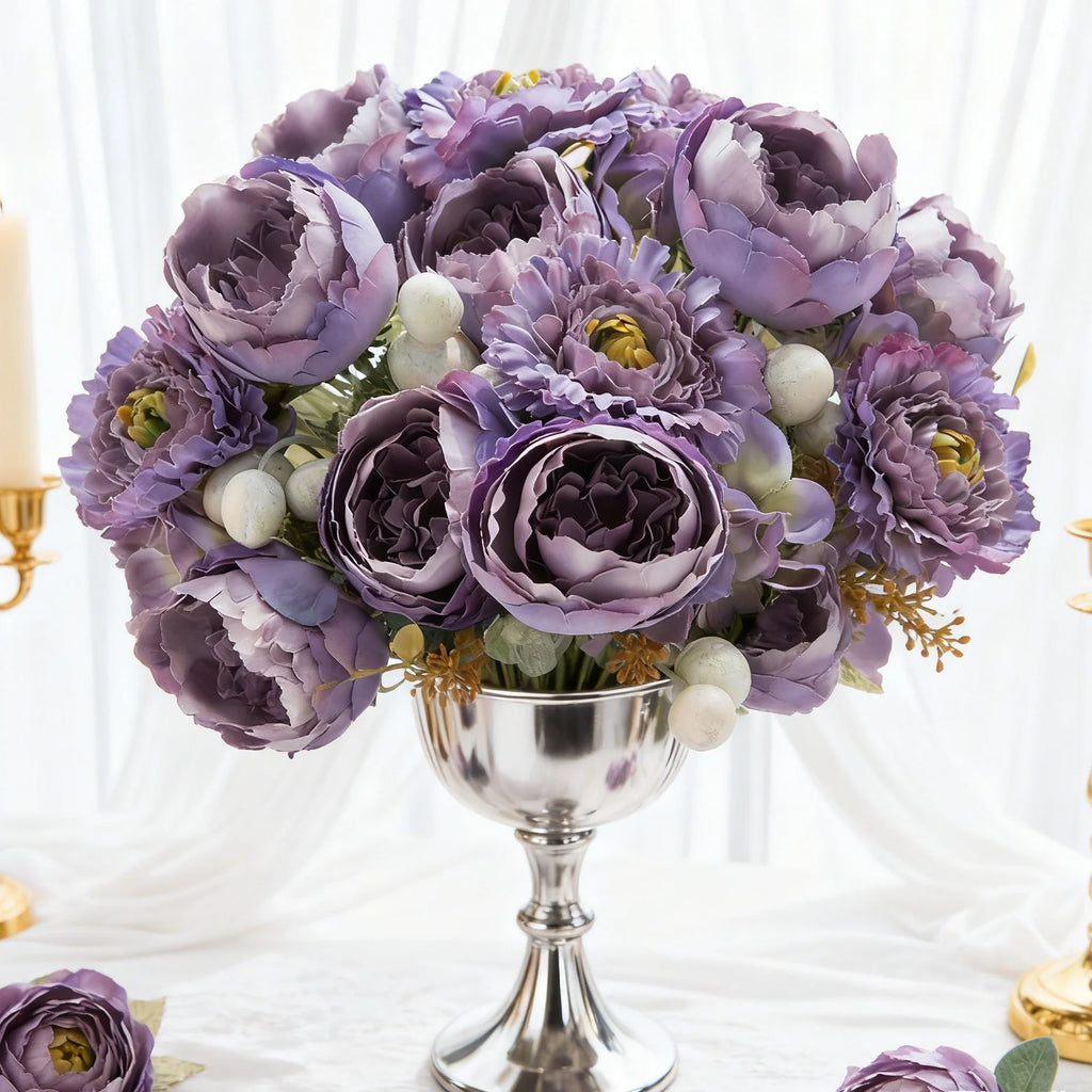 Silk Artificial Rose Bouquet – Wedding, Home & Garden Decor Artificial Flower Bouquet Babs