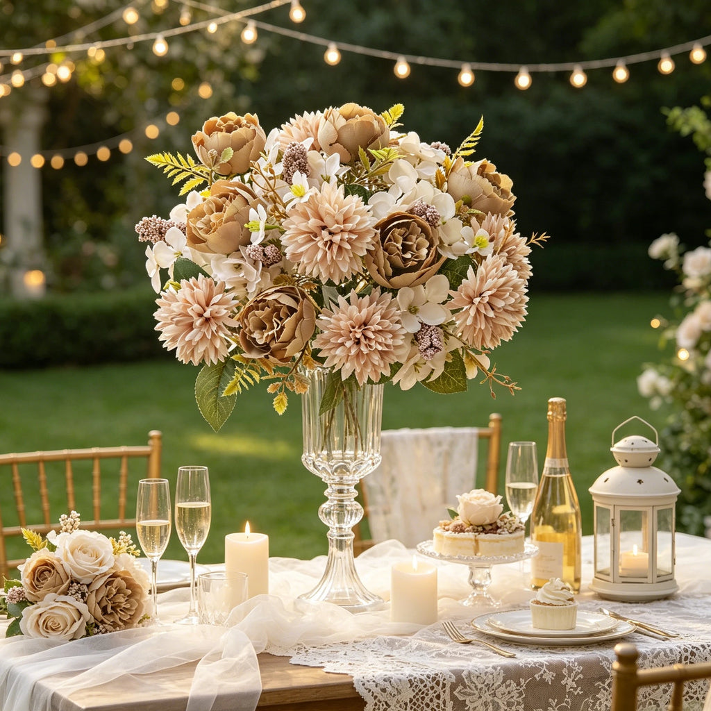 Silk Artificial Ball Chrysanthemum Flowers – Wedding & Home Décor Artificial Silk Flowers Babs
