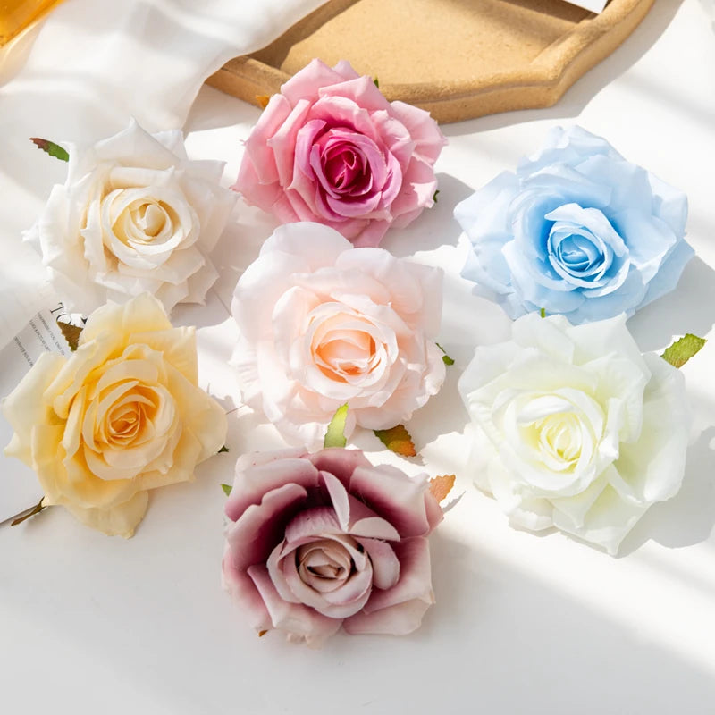 100pc Silk Artificial Rose Heads 10cm – Wedding & Home Decor Artificial Silk Flowers Babs
