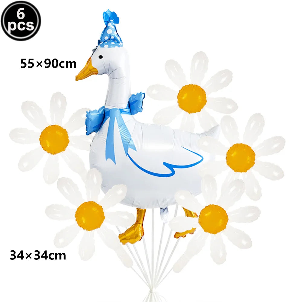Goose 1st Birthday Foil Balloon Set – Farm Animal Party Decor Birthday Foil Balloon Set Babs Camouflage As pictures show