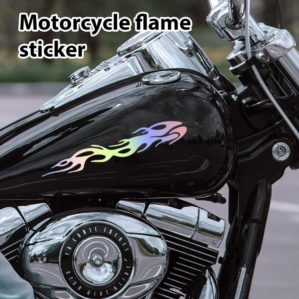 Flame Reflective Waterproof Stickers for Motorcycle & Car Motorcycle Car Decal Babs