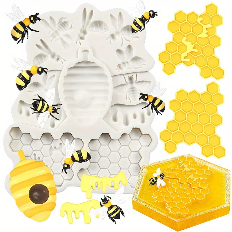 Silicone Honeycomb Bee Mold – Fondant Cake & Chocolate Silicone Baking Mold Babs