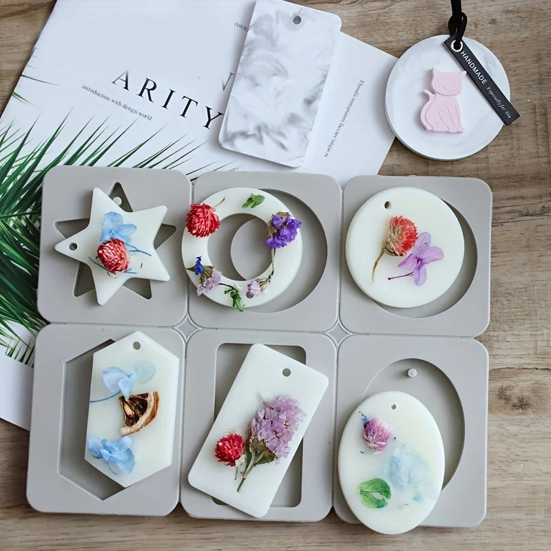 Flower Gypsum Diffuser Stone Silicone Mold – 6-Hole Wedding Gift Silicone Craft Mold Babs