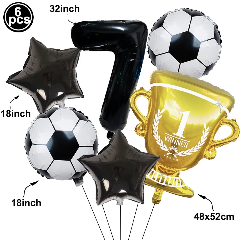 Soccer Party Balloon Kit – Football Birthday Decoration Set Party Balloon Kit Babs B Number 7 As pictures show
