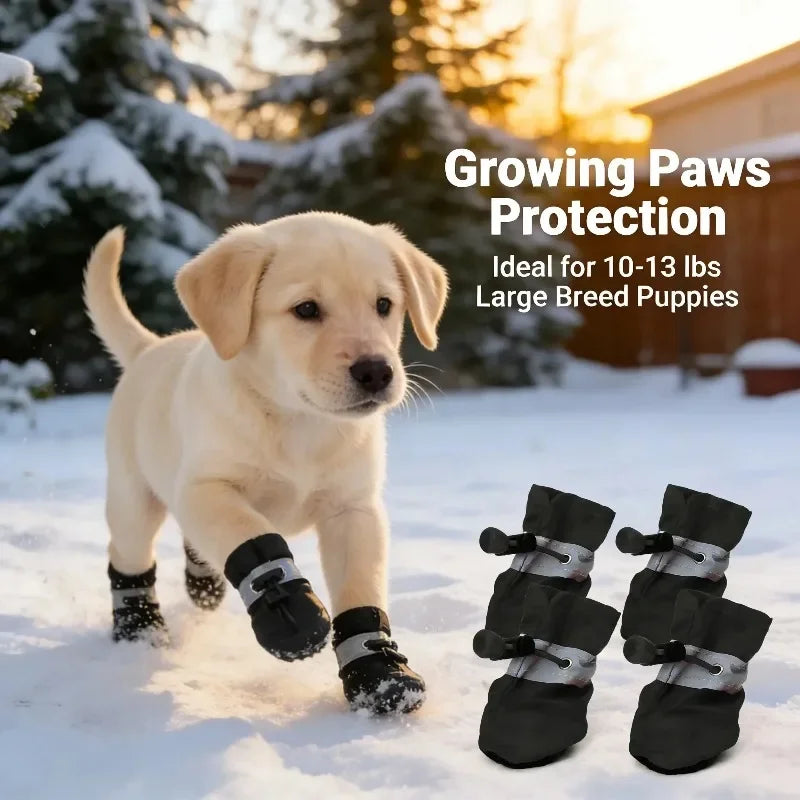 4pcs Water-Resistant Dog Rain Boots for Small Dogs | Paw Protection Dog Rain Boots Babs