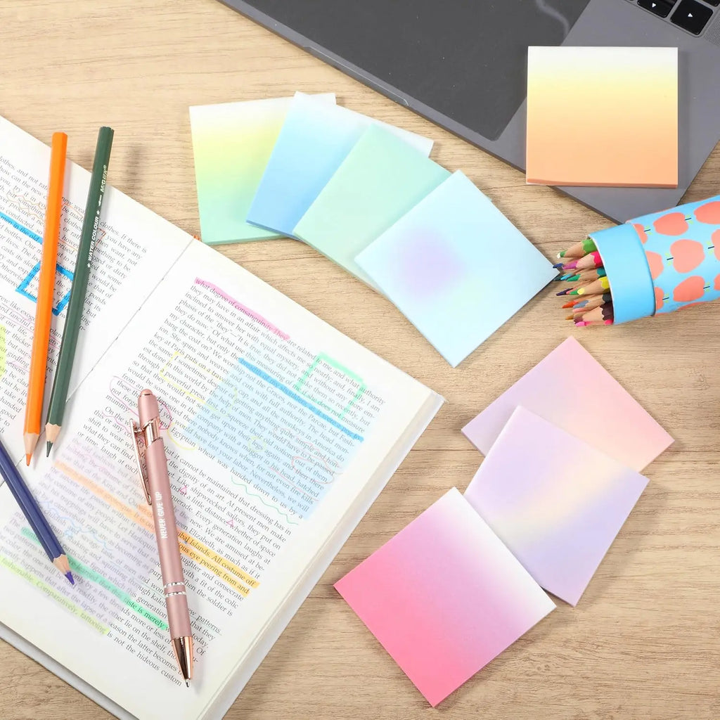 Gradient Sticky Notes Semi-Transparent PET Notepad – 50 Sheets Sticky Notes Notepad Babs