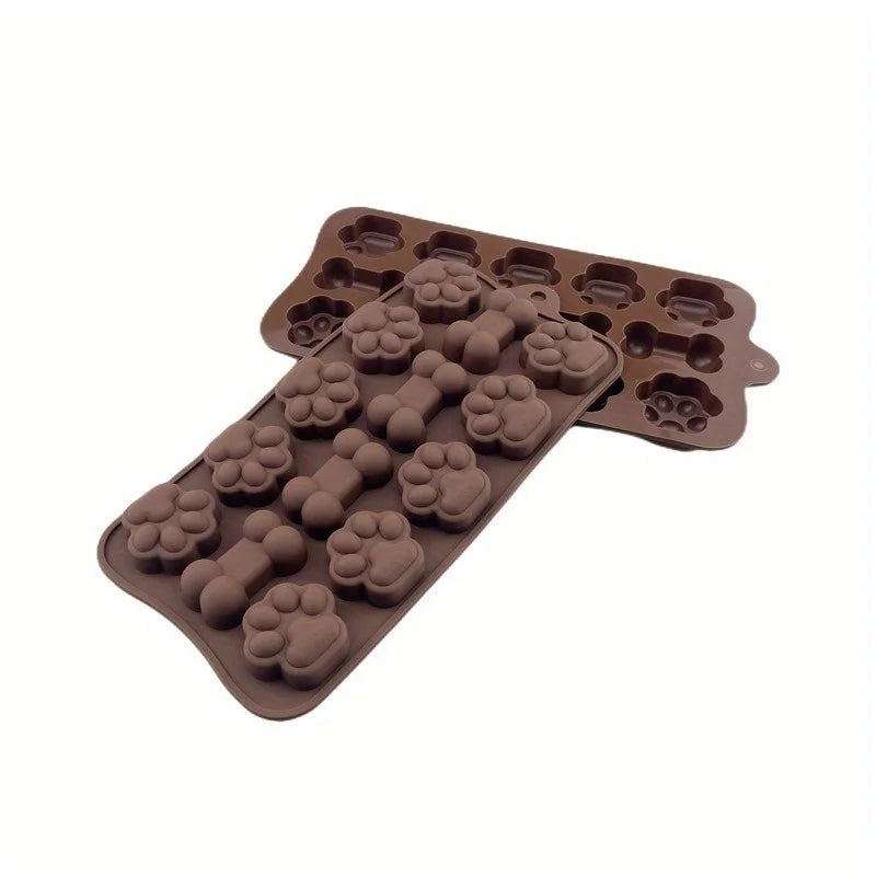 14-Grid Silicone Mold – Dog Bone & Cat Paw Baking Ice Tray Silicone Baking Mold Babs