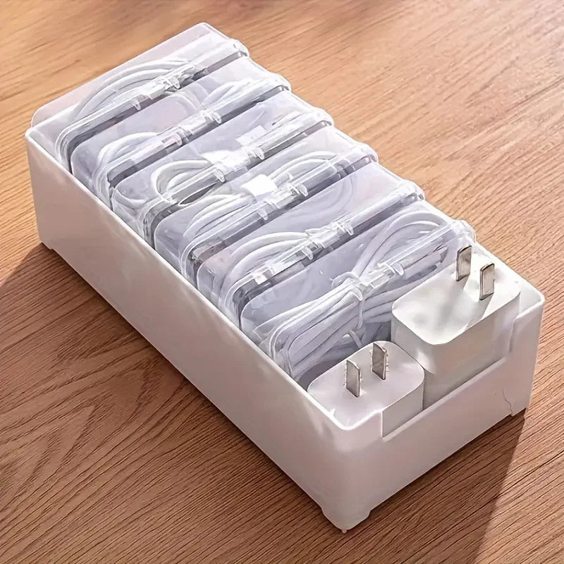 Cable Storage Box Organizer with Partitions | Desk & Office Cable Storage Organizer Babs