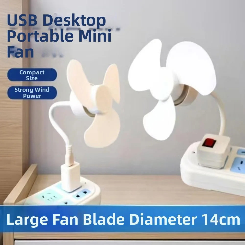 14cm USB Flexible Mini Fan – Quiet Portable Fan for Laptop & Desk USB Mini Fan Babs