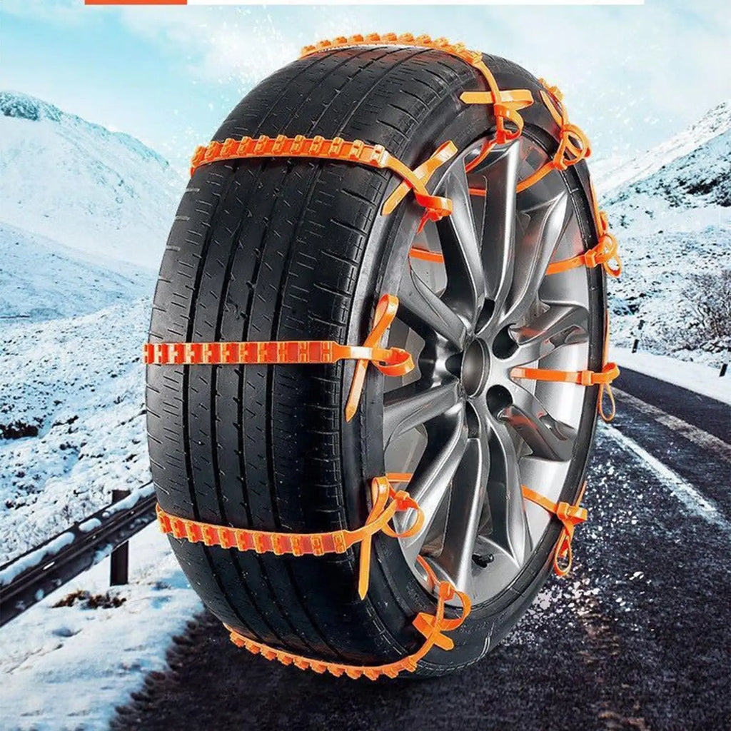 Anti-Skid Snow Tire Chains – Universal 13–22" Fit, 10-Pack Snow Tire Chains Babs