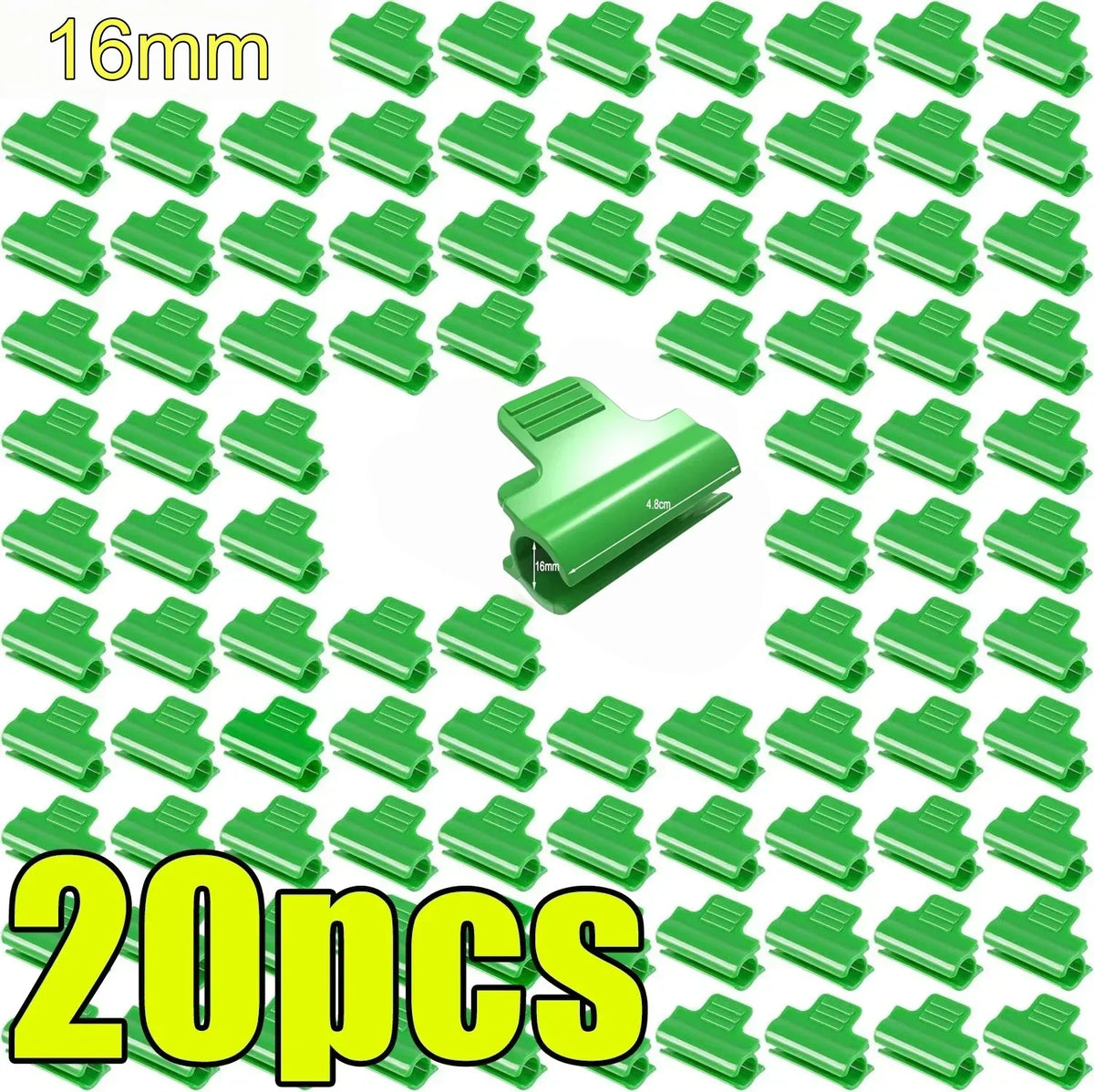 Greenhouse Film Snap Clamps for Arch Hoop Grow Tunnels Greenhouse Snap Clamps Babs 20pcs-16mm