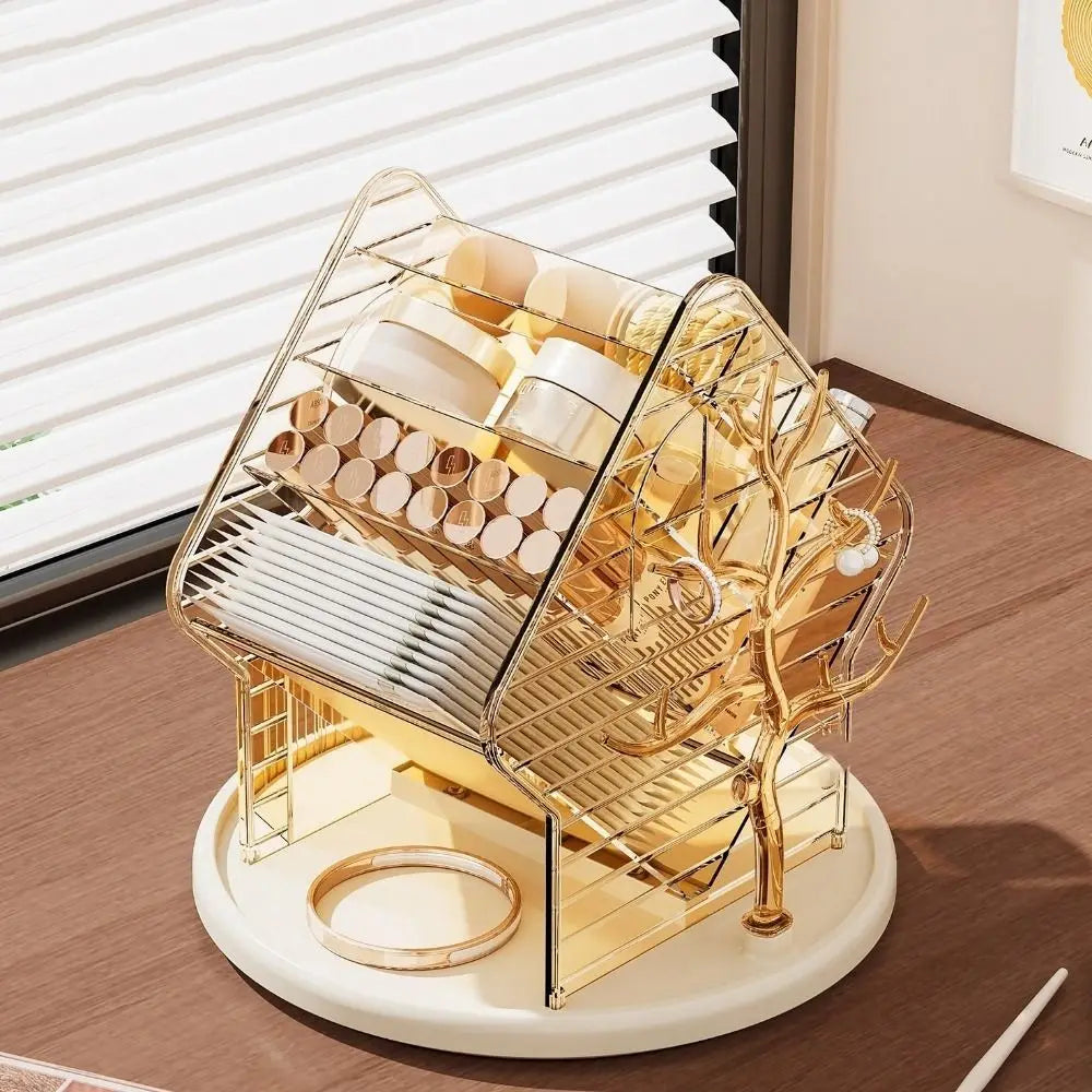 360° Rotating Makeup Organizer – Large Capacity Cosmetic Storage Makeup Organizer Babs