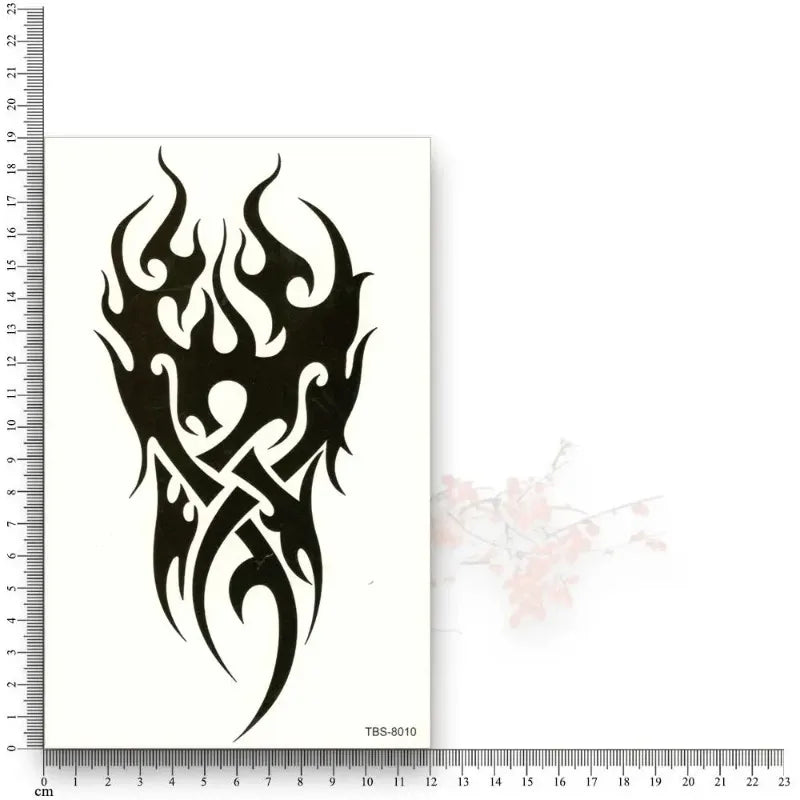 2pcs Tribal Dragon Fire Temporary Tattoos – Waterproof Stickers Temporary Tattoo Babs