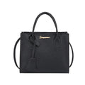 Women's Large Capacity PU Leather Tote Shoulder Crossbody Bag Women's Tote Bag Babs Black One Size