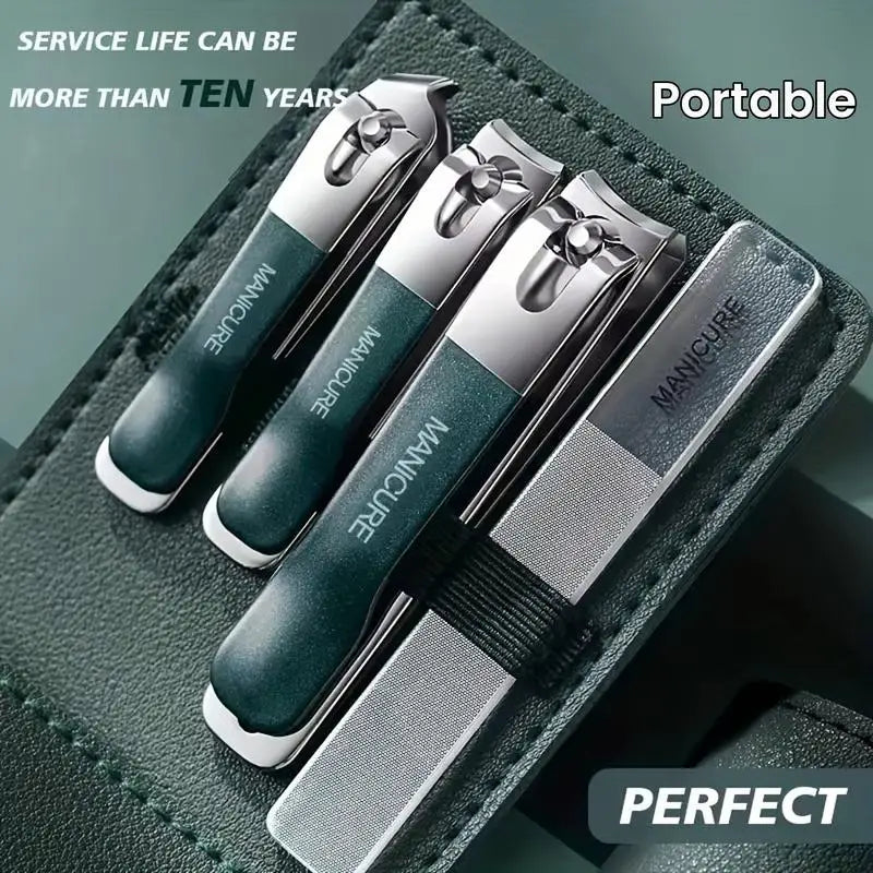 Stainless Steel Nail Clipper Set – Concave Blade & File Included Nail Clipper Set Babs