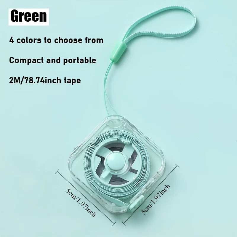 Mini Soft Tape Measure 2M/6Ft Double-Sided for Tailoring & Body Sewing Tape Measure Babs green